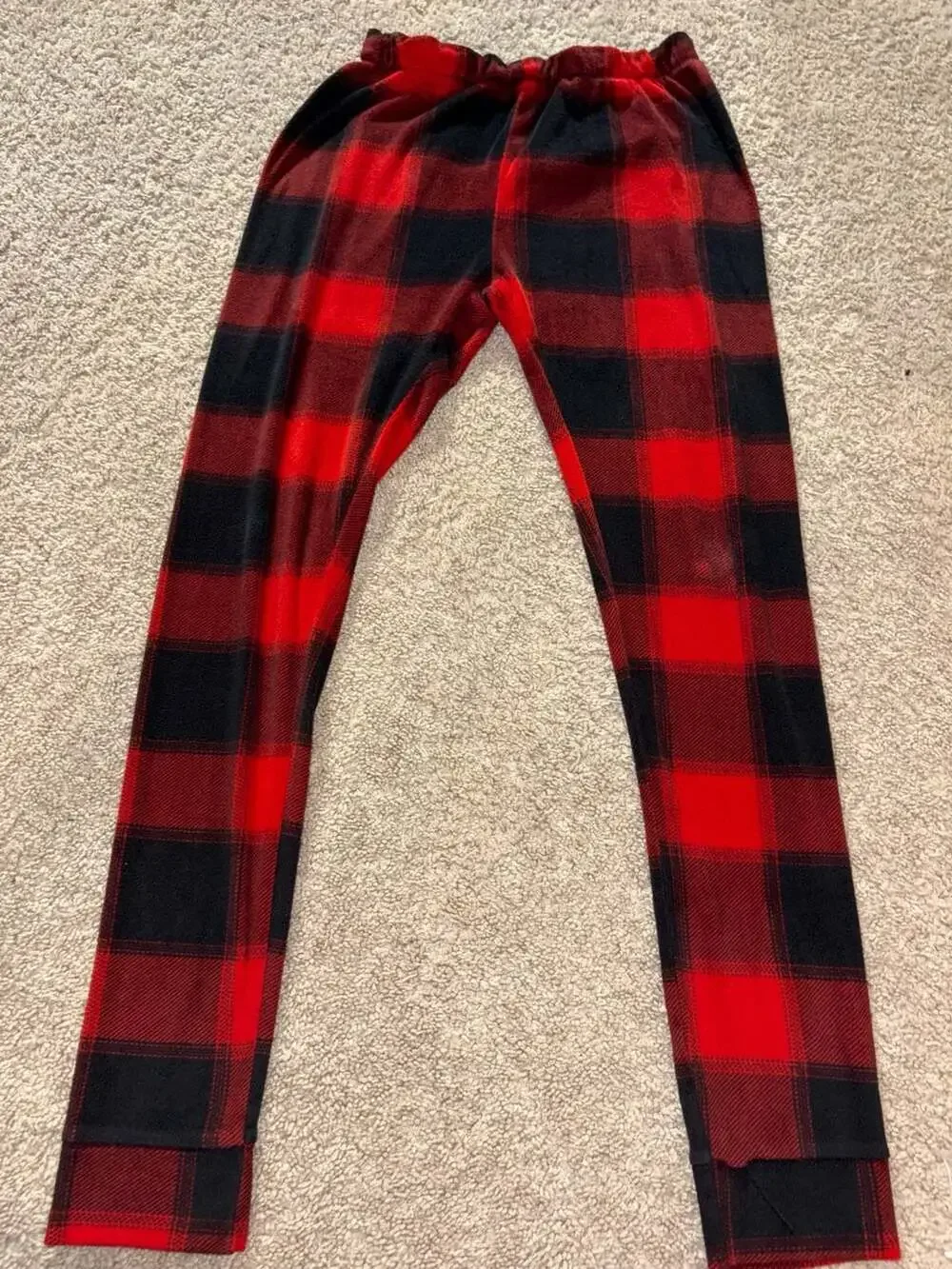 Cat & Jack Girls' Buffalo Plaid Thermal Pajama Set